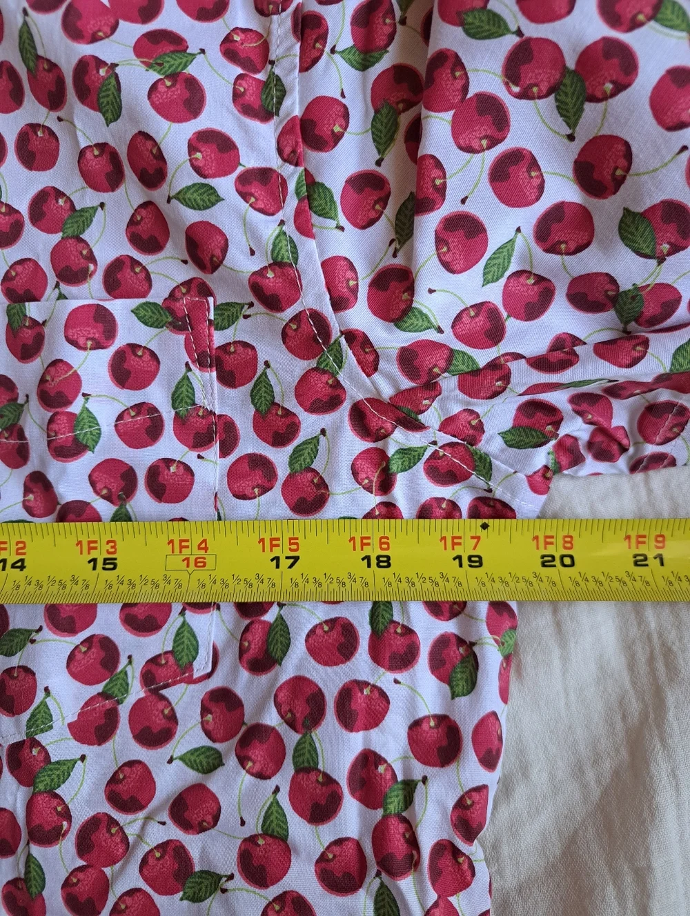 Nwt Ben Sherman Button Front Short Sleeve Shirt Cherry Pattern Stretch Men Sz S - Picture 7 of 9